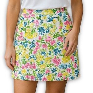 Lauren Ralph Lauren Skirt Preppy Resort Floral Print Mini Cotton Size 6